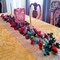 5 Pcs Flower Spring Garland Artificial Rose Floral Garland Flower Vine with Flowers Garlands Decorations Floral Decor (Red)